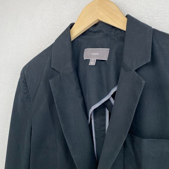 VINCE Blazer Mens 38 Jacket Sportscoat Unstructured Cotton Blend Casual Blue - Picture 4 of 11